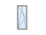 Межкомнатная (балконная) прозрачная дверь с поворотно-откидной створкой